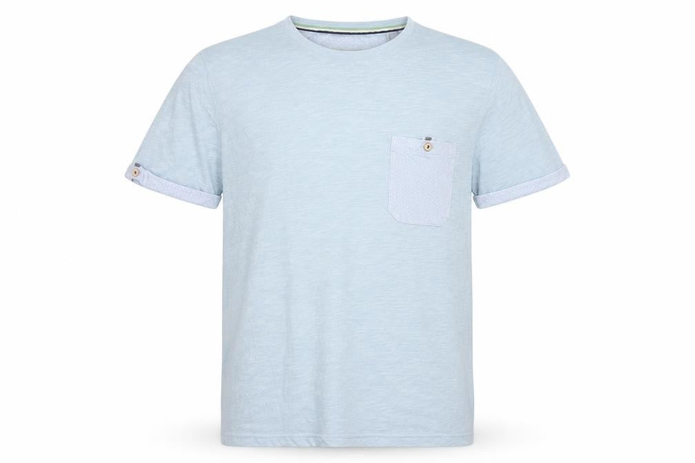 Ted Baker Men's Blue Modal Cotton Crew T-Shirt Medium