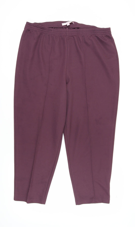 Julipa Women's Purple Straight Leg Trousers Size 20