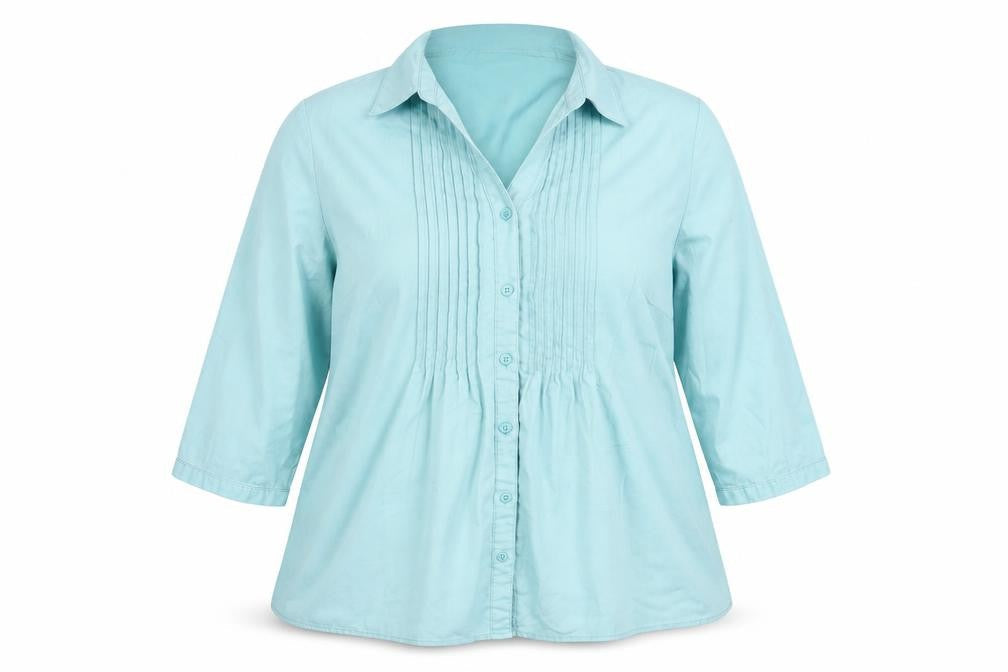 EWM Women's Blue Button-Up Shirt Size 18