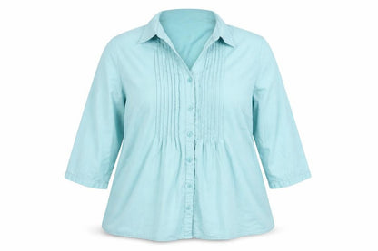 EWM Women's Blue Button-Up Shirt Size 18