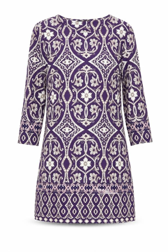 Marks & Spencer Women's Purple Geometric Shift Dress