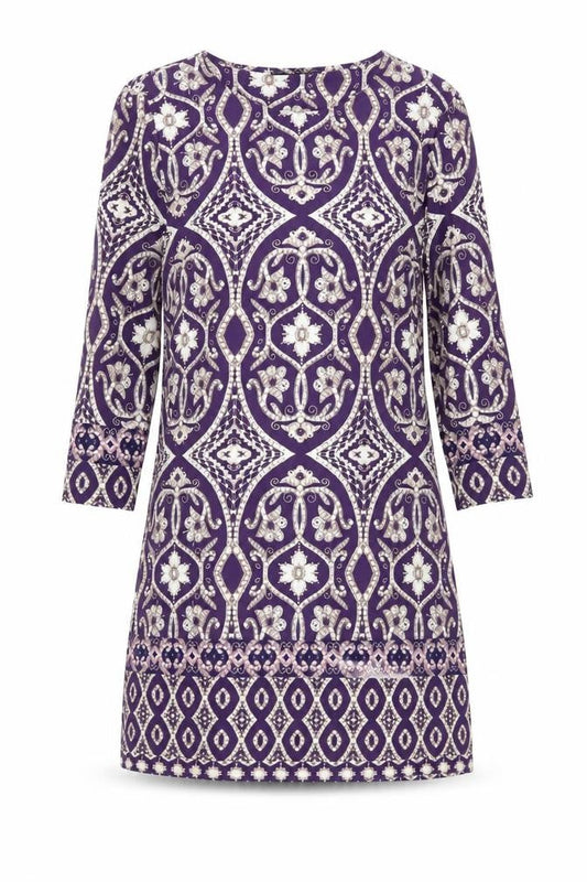 Marks & Spencer Women's Purple Geometric Shift Dress