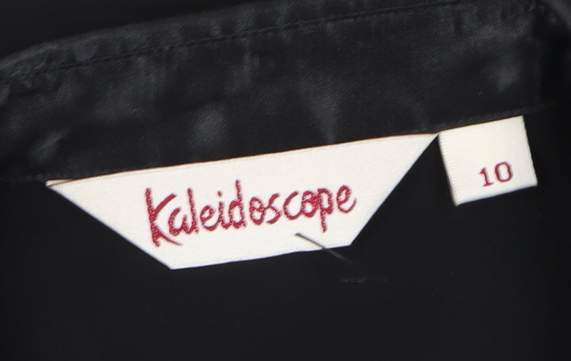 Kaleidoscope Black Button-Up Women's Size 10 Shirt