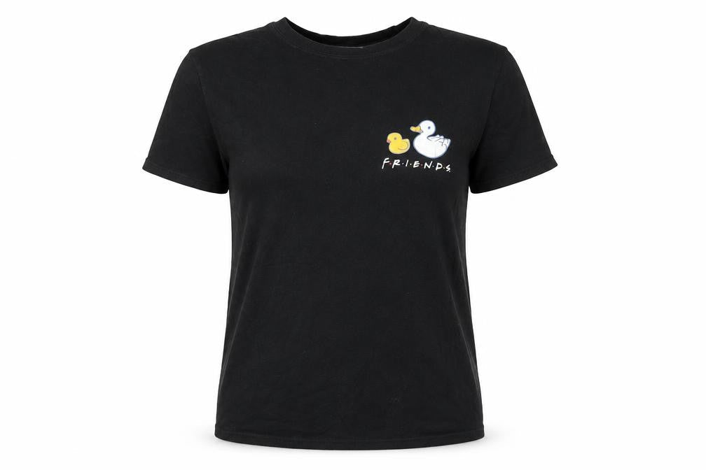 Friends Unisex Black M Basic T-Shirt, Short Sleeve