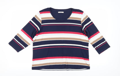 Marks & Spencer Multicoloured Women's Striped Basic T-Shirt