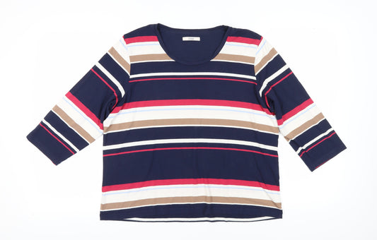 Marks and Spencer Multicoloured Women's Striped Basic T-Shirt