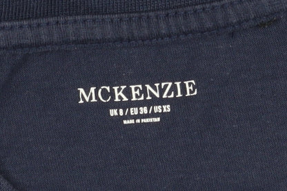 McKenzie Women's Blue Crew Neck T-Shirt Size 8