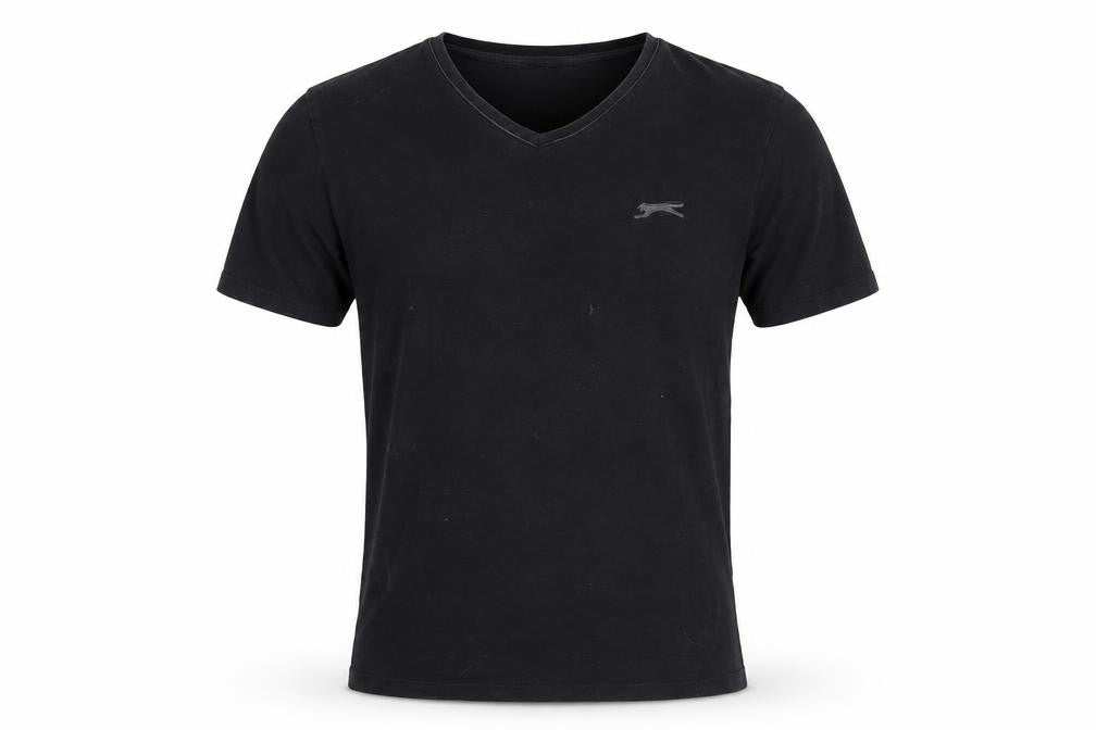 Slazenger Men's Black V-Neck T-Shirt Size S