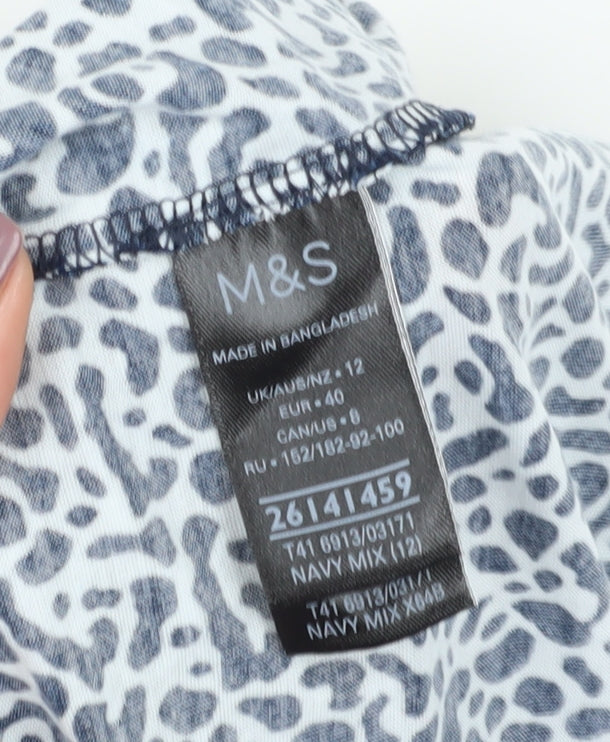 Marks and Spencer Women's Blue Animal Print Tank Top
