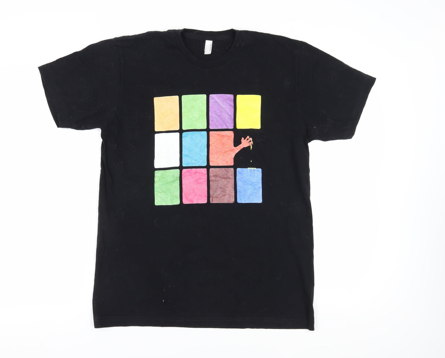 American Apparel Unisex Black Retro T-Shirt L