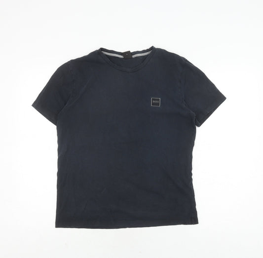 Hugo Boss Men's Black Medium Logo Short Sleeve T-Shirt