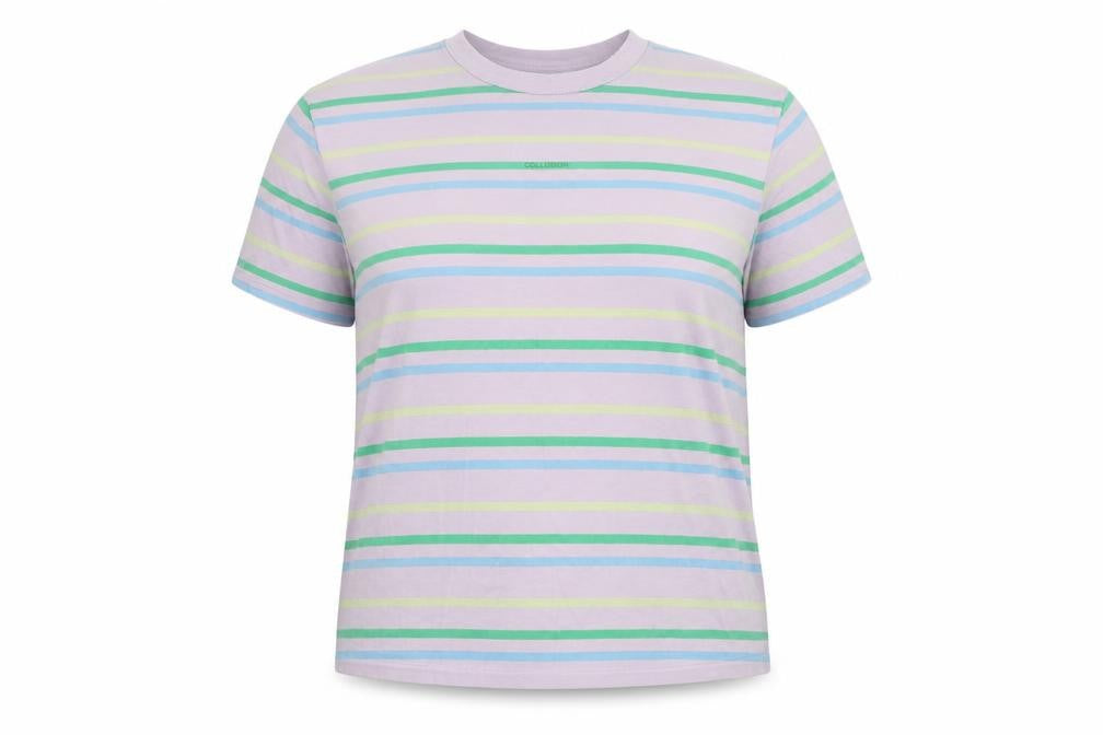 Collusion Women's Multicoloured Striped T-Shirt Size 18