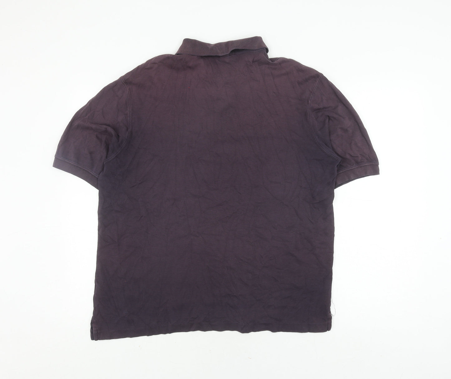 Lands' End Men's Black M Polo Shirt - Cotton, Casual