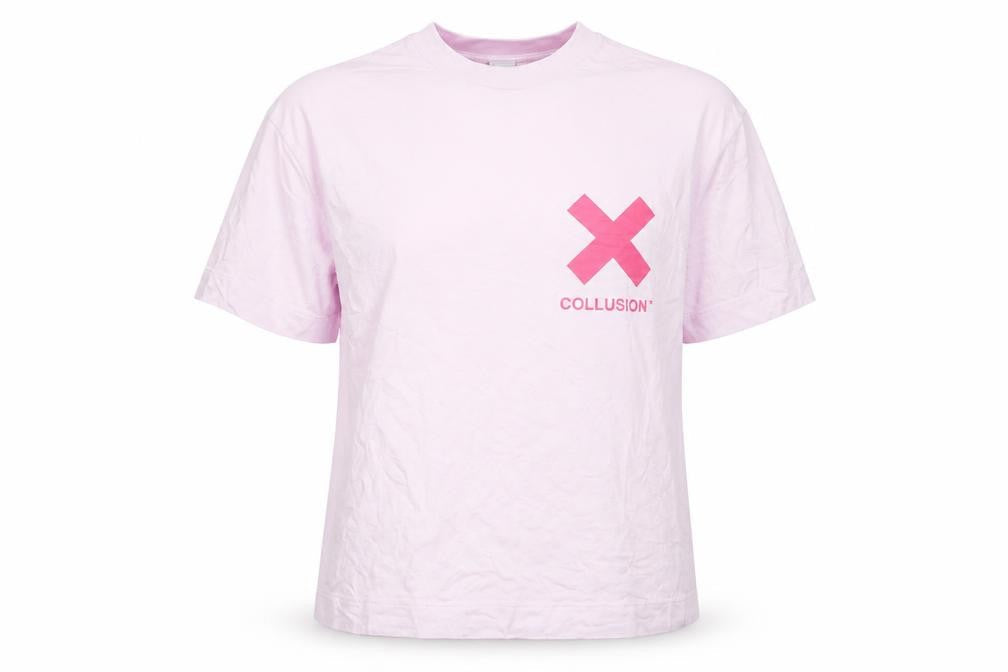Collusion Unisex Pink XS Crew Neck T-Shirt