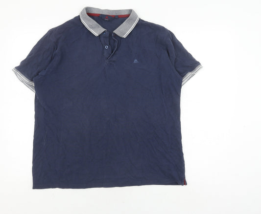 Glen Valley Men's Blue Polo Shirt L Casual Cotton