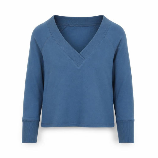 Urban Outfitters Women's Blue V-Neck Pullover Jumper - M