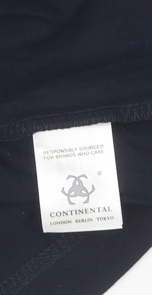 Continental Men's Black Graphic Print Cotton T-Shirt, S