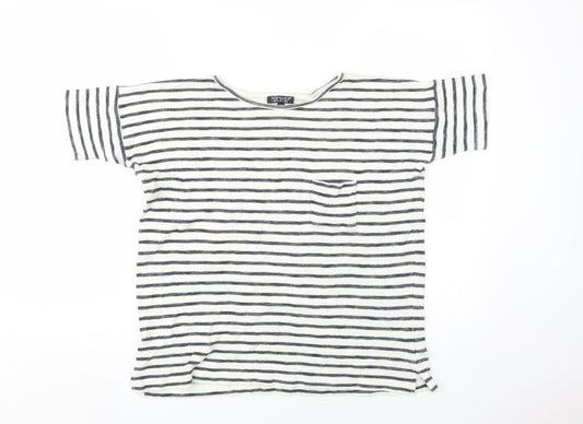 Topshop Women's Striped T-Shirt - Size 8 - Multicolour
