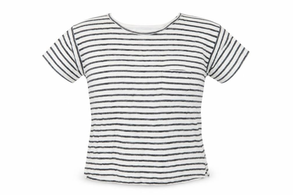 Topshop Women's Striped T-Shirt - Size 8 - Multicolour