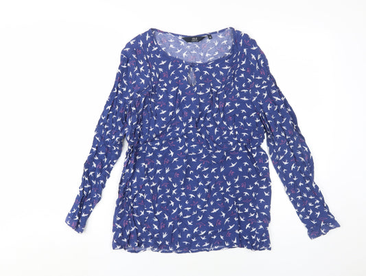 ISLE Essentials Women's Blue Blouse Long Sleeve Size 14