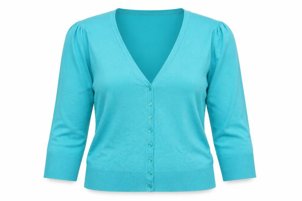 M&Co Women's Green V-Neck Cardigan, Size M