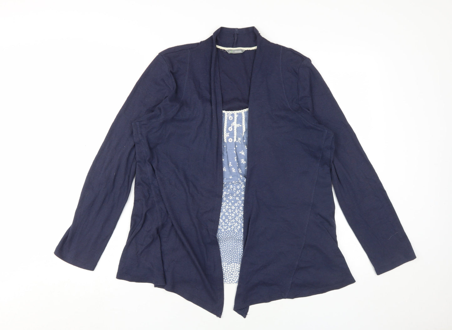 Marks and Spencer Women's Blue Long Sleeve Top Size 14