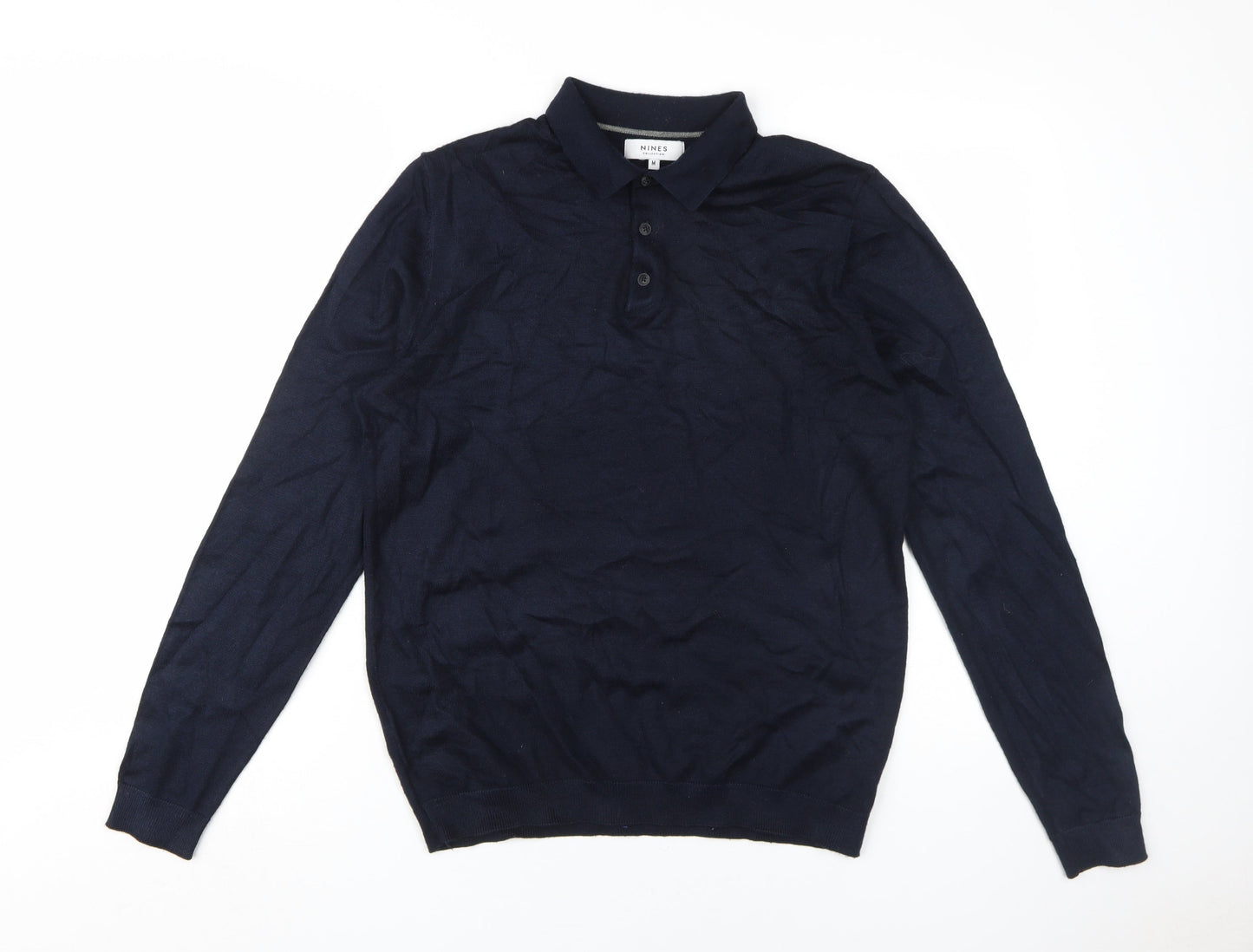 Nines Collection Men's Black M Collared Pullover Jumper
