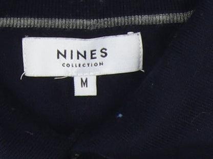 Nines Collection Men's Black M Collared Pullover Jumper