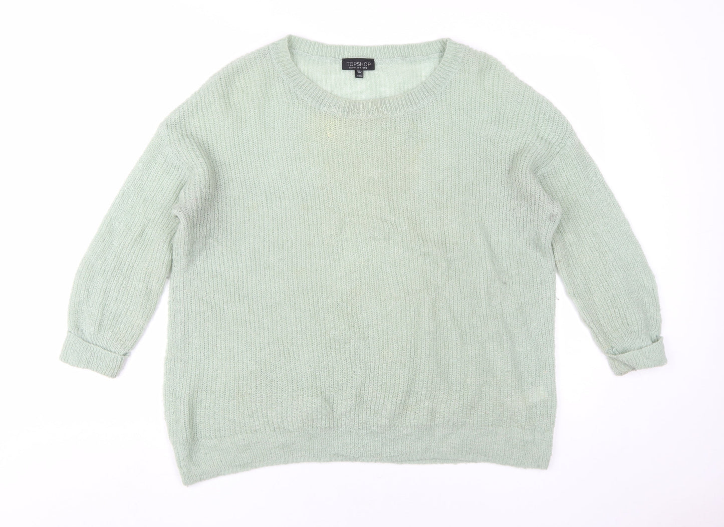 Topshop Women's Green Pullover Jumper Size 12