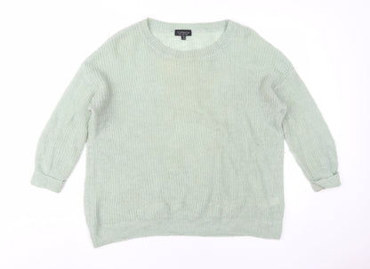 Topshop Women's Green Pullover Jumper Size 12