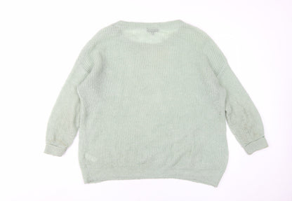 Topshop Women's Green Pullover Jumper Size 12