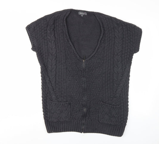 Marks and Spencer Women's Black Zip Cardigan Size 10