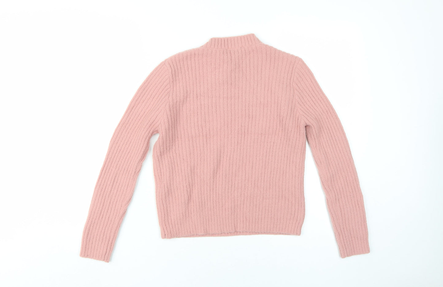 New Look Women's Pink Mock Neck Pullover Jumper Size 10