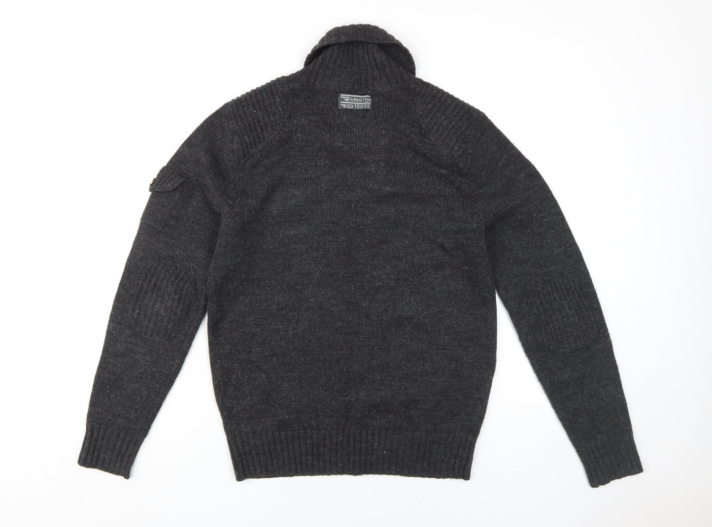 Rivington Denim Men's Black High Neck Pullover, Size S