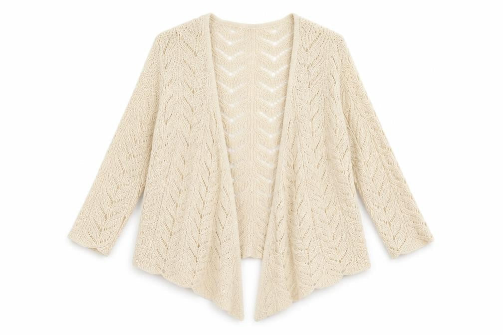 David Emanuel Women's Beige Knit Cardigan M