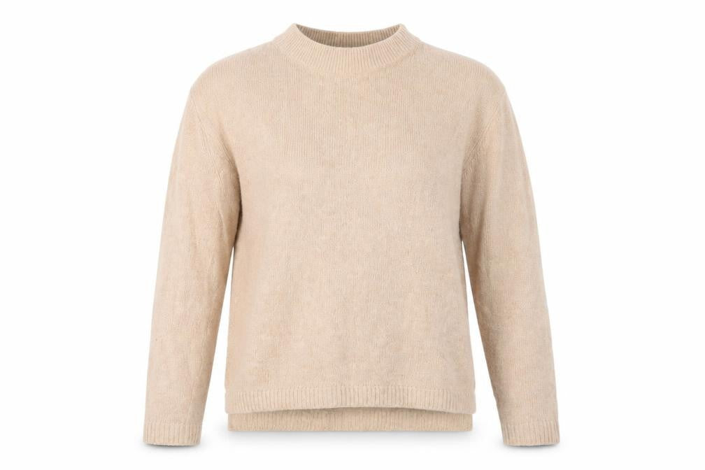 Topshop Women Beige Pullover Mock Neck Jumper Size 12