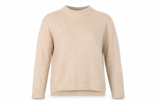 Topshop Women Beige Pullover Mock Neck Jumper Size 12