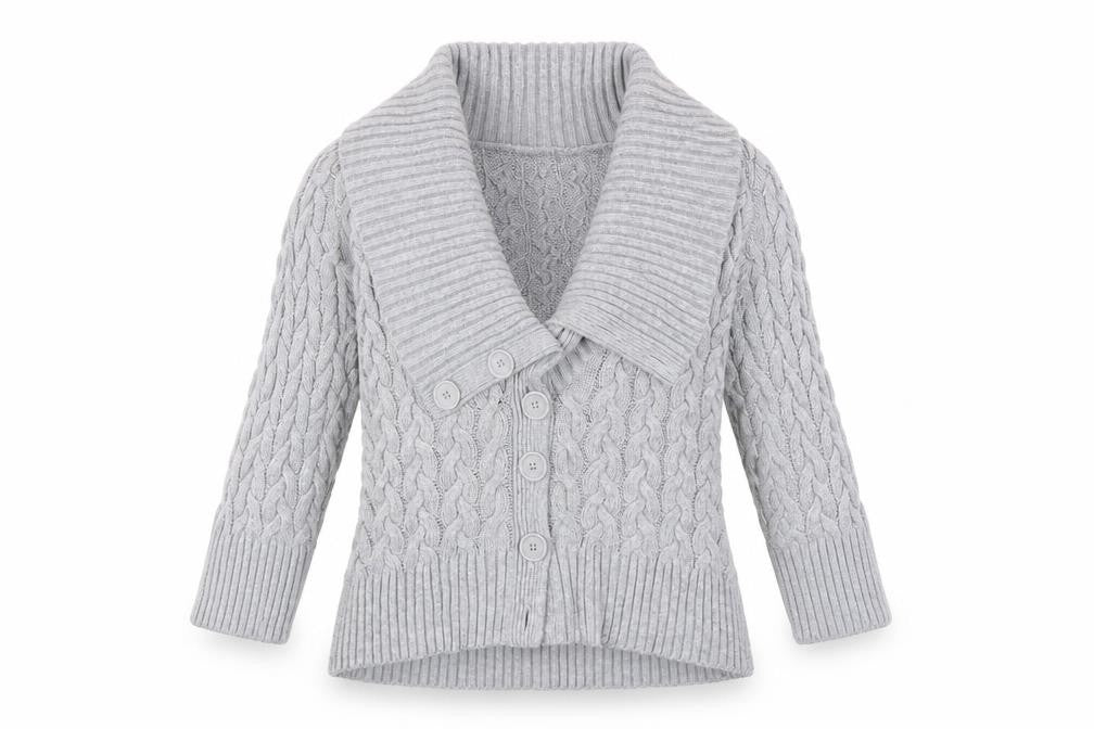 Warehouse Women's Grey Collared Cardigan Size 10