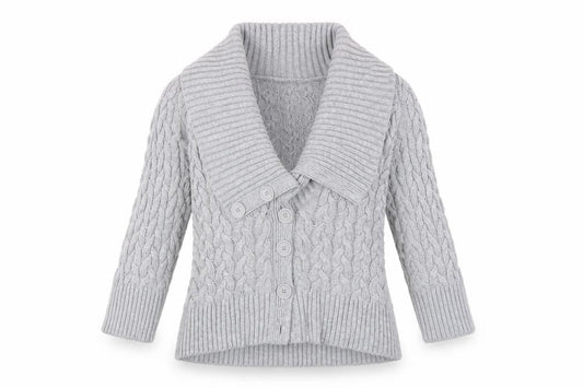 Warehouse Women's Grey Collared Cardigan Size 10