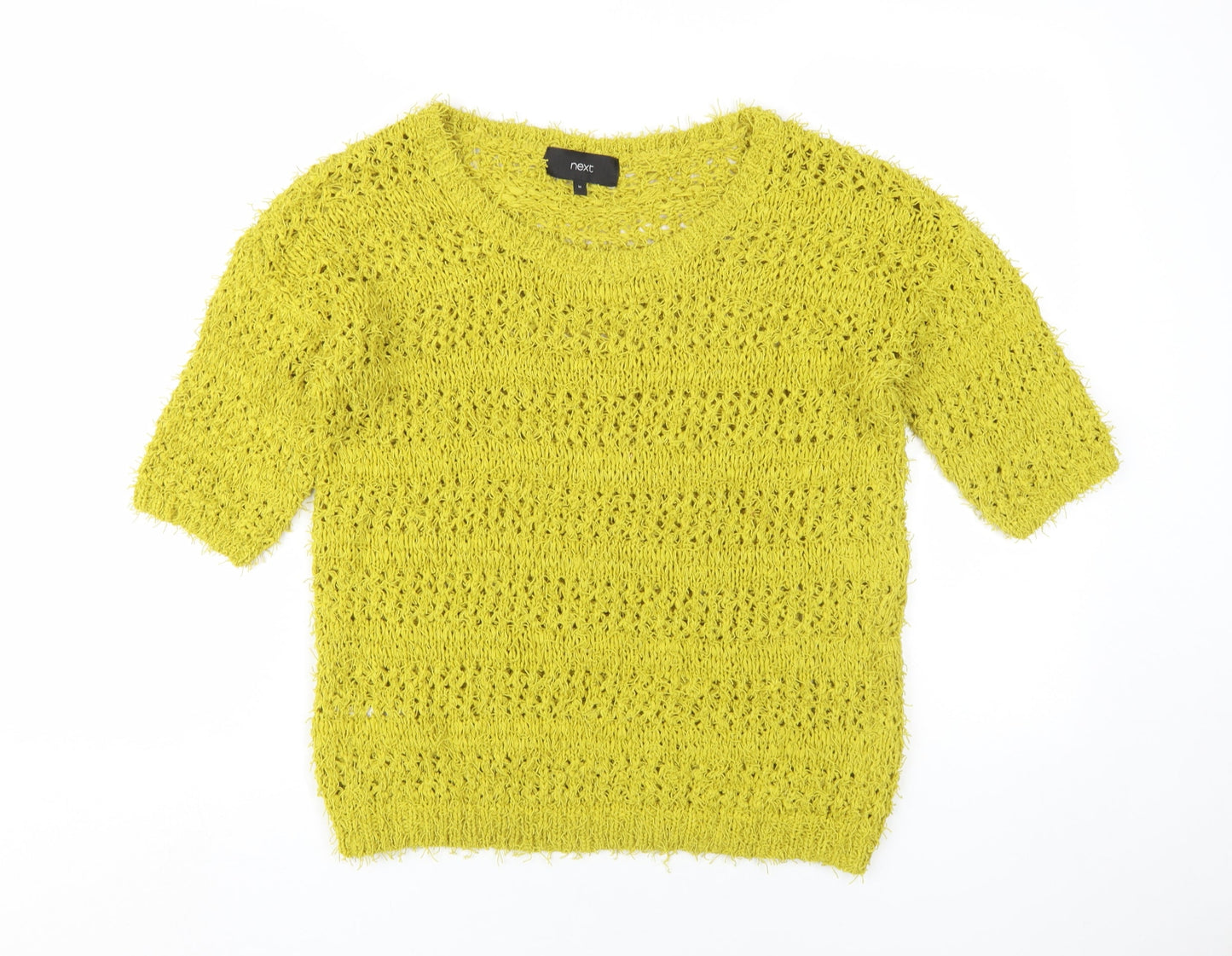 Next Women's Green Open-Knit Pullover Jumper, UK 12