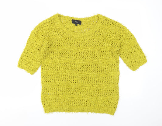 Next Women's Green Open-Knit Pullover Jumper, UK 12