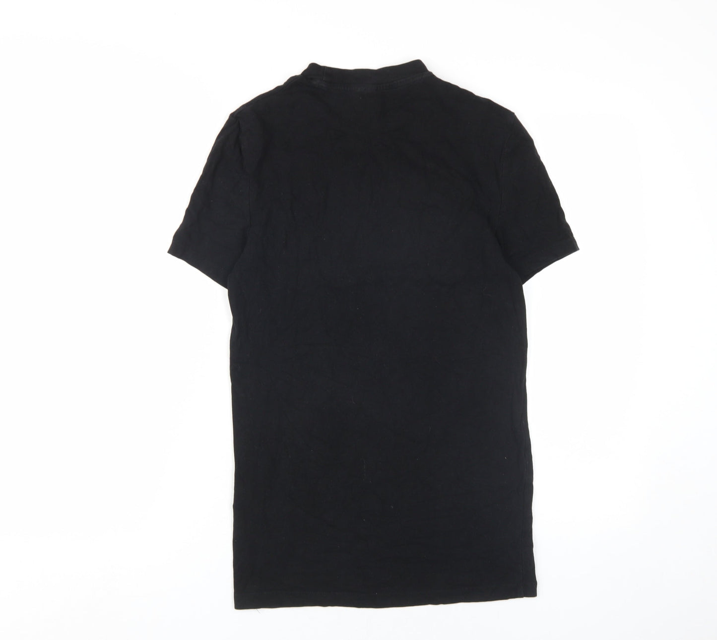 ASOS Men’s Black High Neck Jersey T-Shirt Size S
