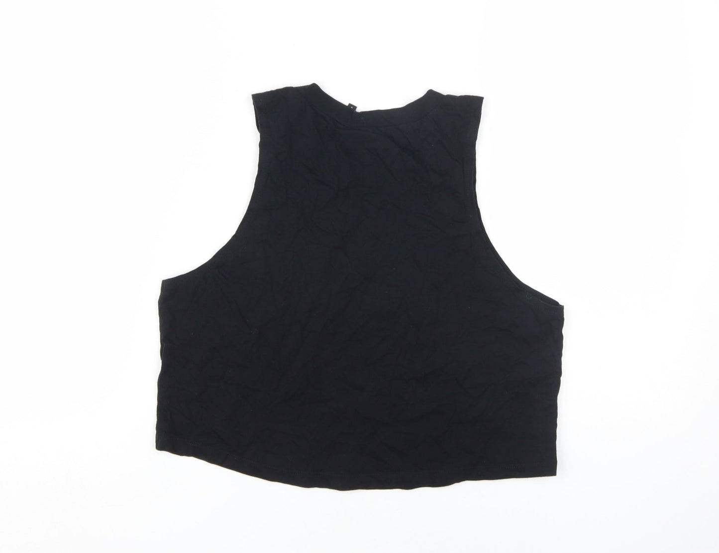 ASOS DESIGN Women's Black High Neck Tank Top UK 10