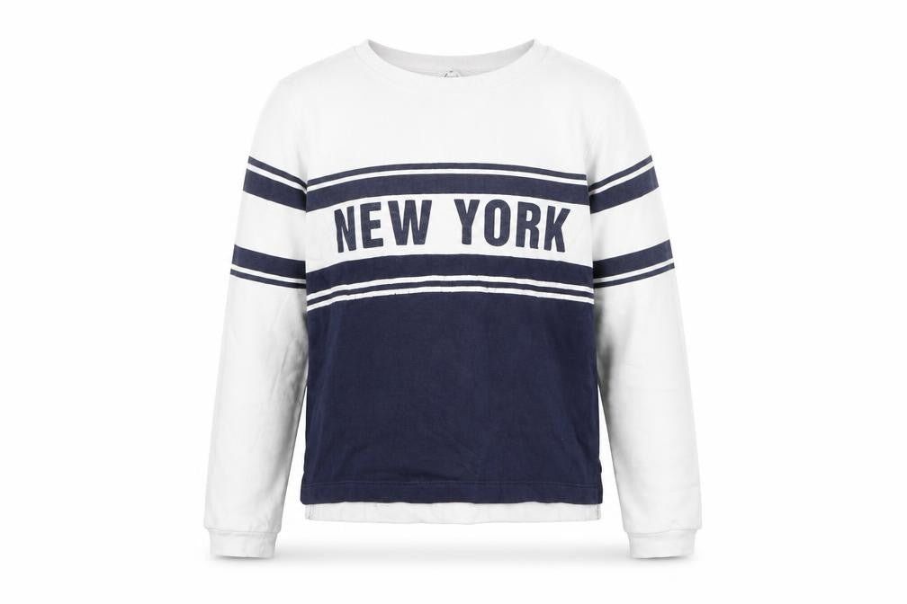 H&M Girls White 'New York' Sweatshirt 146 Pullover
