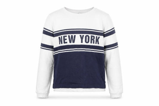 H&M Girls White 'New York' Sweatshirt 146 Pullover
