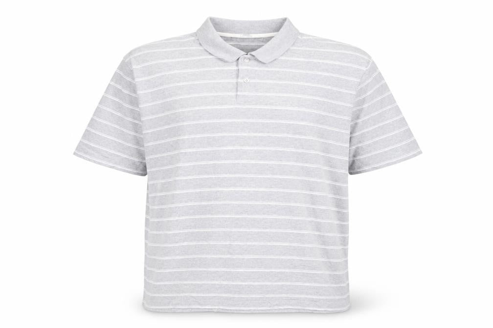 Dunnes Men's Grey 2XL Striped Polo Shirt