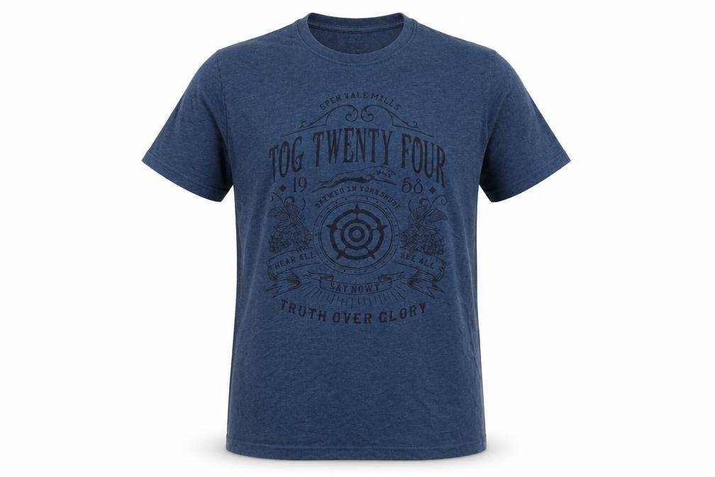 TOG24 Men's Blue Graphic Print T-Shirt, Medium