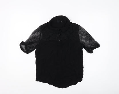 School Rag Women's Black Lace Blouse Size 2