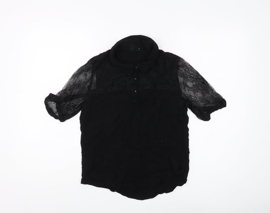 School Rag Women's Black Lace Blouse Size 2