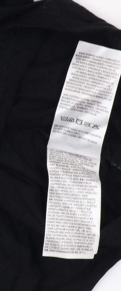 Brand and care label for Lee Cooper Men's Black XL V-Neck T-Shirt
